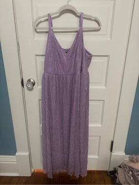 torrid Lavender Metallic Midi Slip Dress